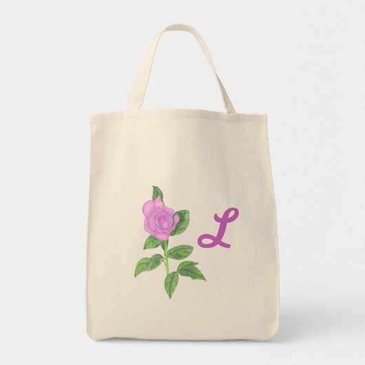 Anstrichfarben der Lavendel, Monogramm-Tragetasche Tragetasche (Vorne)