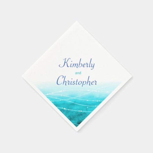 Anstrichfarbene, blaue, blaue, weiße Papierserviet Serviette (Ecke)