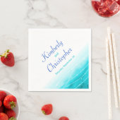 Anstrichfarbene, blaue, blaue, weiße Papierserviet Serviette (Beispiel)