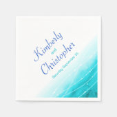 Anstrichfarbene, blaue, blaue, weiße Papierserviet Serviette (Vorderseite)