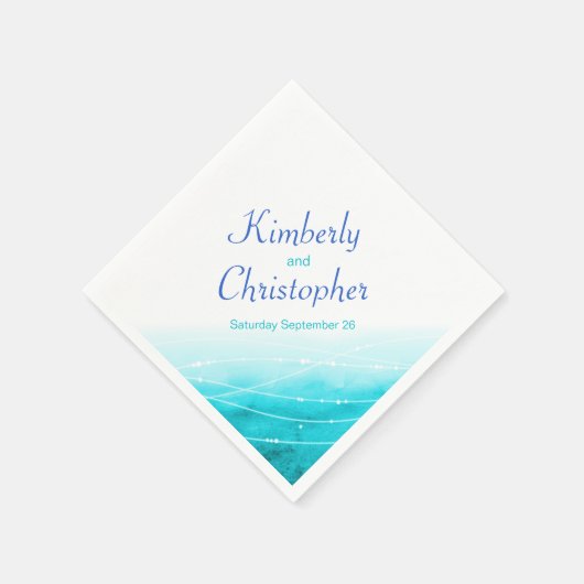 Anstrichfarbene, blaue, blaue, weiße Papierserviet Serviette (Ecke)