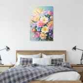 Anstrichfarbene Blume Leinwanddruck (Insitu (Schlafzimmer))