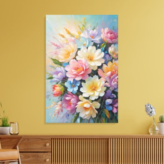 Anstrichfarbene Blume Leinwanddruck (Insitu (Wohnzimmer))
