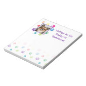 Anstrichfarbene Buchdrucke mit Foto einfügen Notizblock (Rotiert)