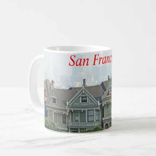 Anstrichfarbene Damen, San Francisco, Kalifornien Kaffeetasse (Vorderseite Links)