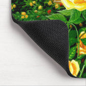 Anstrichfarbene Klettergelbe Rosen-Maus-Pad Mousepad (Ecke)