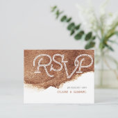 Anstrichfarbene Kupferfarbe Moderne einfache Hochz Einladungspostkarte (Stehend Vorderseite)