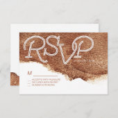 Anstrichfarbene Kupferfarbe Moderne einfache Hochz RSVP Karte (Vorne/Hinten)