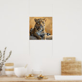 Anstrichfarbene Leoparden Poster (Küche)