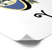 Anstrichfarbene Pansy Initial Monogramm - m Poster (Ecke)