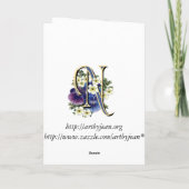 Anstrichfarbene Pansy Initial Monogramm - N (Rückseite)