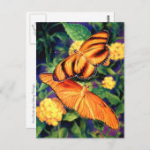 Anstrichfarbene Schmetterlinge Postkarte (Vorne/Hinten)