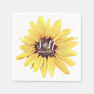Anstrichfarbene Sonnenblumencreme Serviette