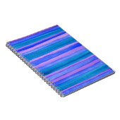 Anstrichfarbene Streifen: Aquamarin, blau, violett Notizblock (Rechte Seite)