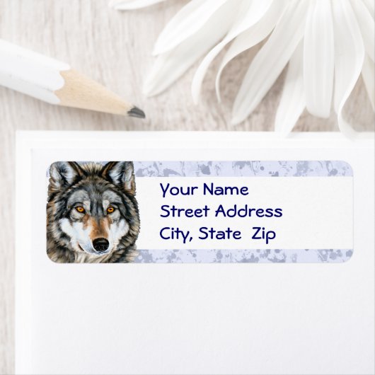 Anstrichfarbene Wolf-Adressetiketten (Insitu)