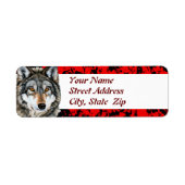 Anstrichfarbene Wolf-Adressetiketten (Vorne)