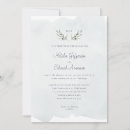 Anstrichfarbener Olivenzweig + Aquarellfarbe