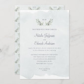 Anstrichfarbener Olivenzweig + Aquarellfarbe (Vorne/Hinten)