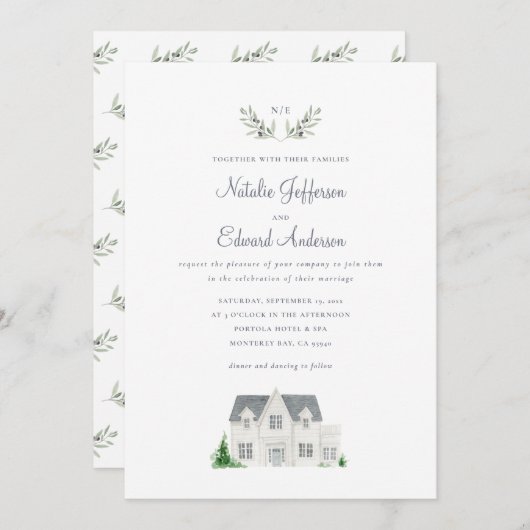 Anstrichfarbener Olivenzweig + Landsitz (Vorne/Hinten)