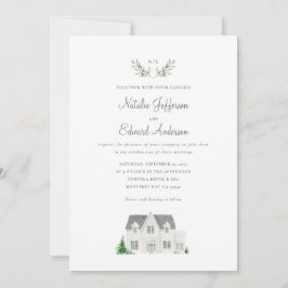 Anstrichfarbener Olivenzweig + Landsitz