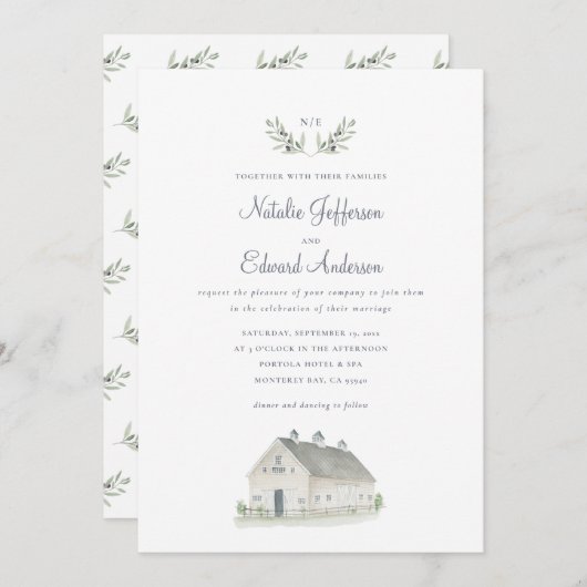 Anstrichfarbener Olivenzweig + Stallwasserfarbe (Vorne/Hinten)