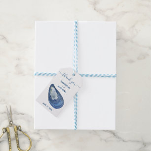 Anstrichfarbenes Seashell-Geschenk, Gefallen-Tag Geschenkanhänger