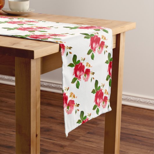 Anstrichter Burgundy Rose Long Table Runner Großer Tischläufer (Beispiel)