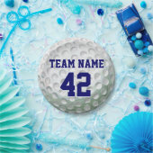 Anstrichter Golf Ball mit Namen Pappteller (Party)