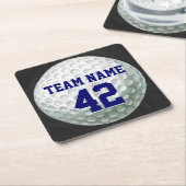 Anstrichter Golf Ball mit Namen Rechteckiger Pappuntersetzer (angewinkelt)