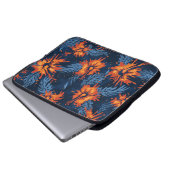 Anstrichter Hibiskus Hawaiian Neopren Wetsuit Laptopschutzhülle (Vorne Knopf)