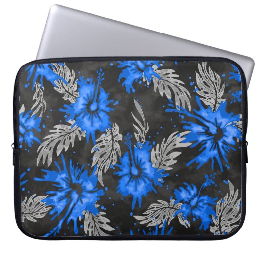 Anstrichter Hibiskus Hawaiian Neopren Wetsuit Laptopschutzhülle (Vorderseite)