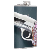 Anstrichter Kristall Kristallpistole Flachmann (Rechts)