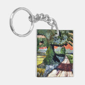 Anstrichter Landschaftsplatz Doppelseitiger Schlüs Schlüsselanhänger (Vorderseite links)