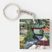 Anstrichter Landschaftsplatz Doppelseitiger Schlüs Schlüsselanhänger (Vorderseite)