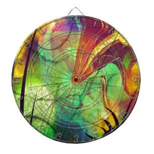 Anstrichter Nebel - Feueropal Abstrakt Dartscheibe