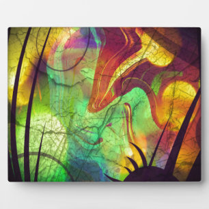 Anstrichter Nebel - Feueropal Abstrakt Fotoplatte