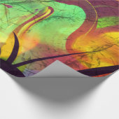 Anstrichter Nebel - Feueropal Abstrakt Geschenkpapier (Ecke)