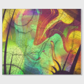 Anstrichter Nebel - Feueropal Abstrakt Geschenkpapier (Flach)