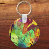 Anstrichter Nebel - Feueropal Abstrakt Schlüsselanhänger (Vorderseite)