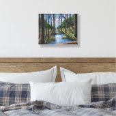 Anstrichter Wald mit Stream Leinwanddruck (Insitu (Schlafzimmer))