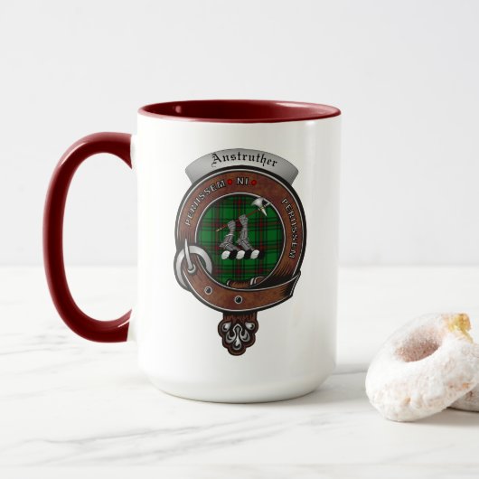 Anstruther Clan Abzeichen Combo 15oz Tasse (Mit Donut)