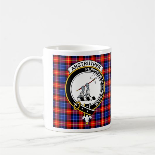 Anstruther Clan Abzeichen Kaffee Tasse - Größe 11o (Links)