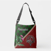 Anstruther Clan Abzeichen & Tartan Crossbody Bag Tragetaschen Mit Langen Trägern (Vorderseite)