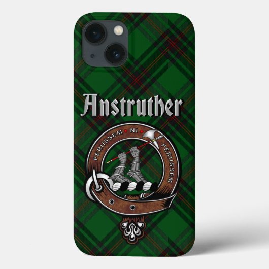 Anstruther Clan Abzeichen & Tartan Phone Case (Rückseite)