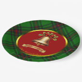 Anstruther Tartan Personalisiert Weihnachten Pappteller (Schrägansicht)