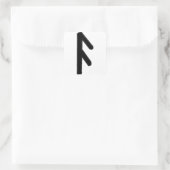 Ansuz Rune Quadratischer Aufkleber (Tasche)