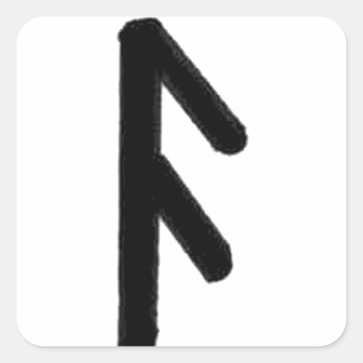 Ansuz Rune Quadratischer Aufkleber (Vorderseite)