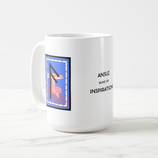 Ansuz Rune Tasse - Inspiration! (Vorderseite Links)
