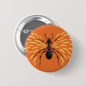 Ant Art Insect Lover Fiery Orange Entomology Button (Vorne & Hinten)