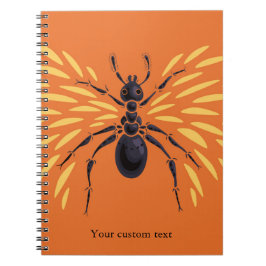 Ant Art Insect Lover Fiery Orange Entomology Notizblock